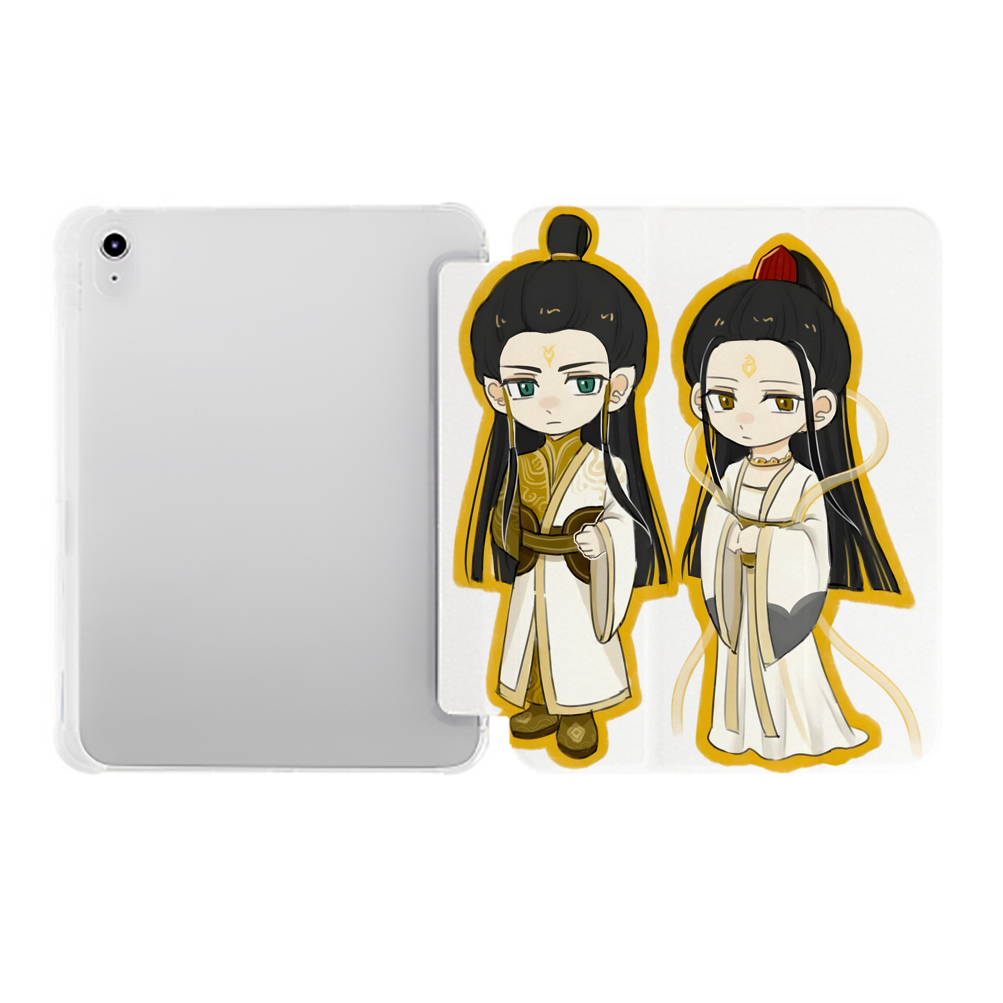 （画像用） Ne Zha 2 ナタ 魔童の大暴れ IPad ケース ペン収納付き 三つ折りスタンド PUレザー×シリコン 対応機種9.5/10.5/10.9インチ